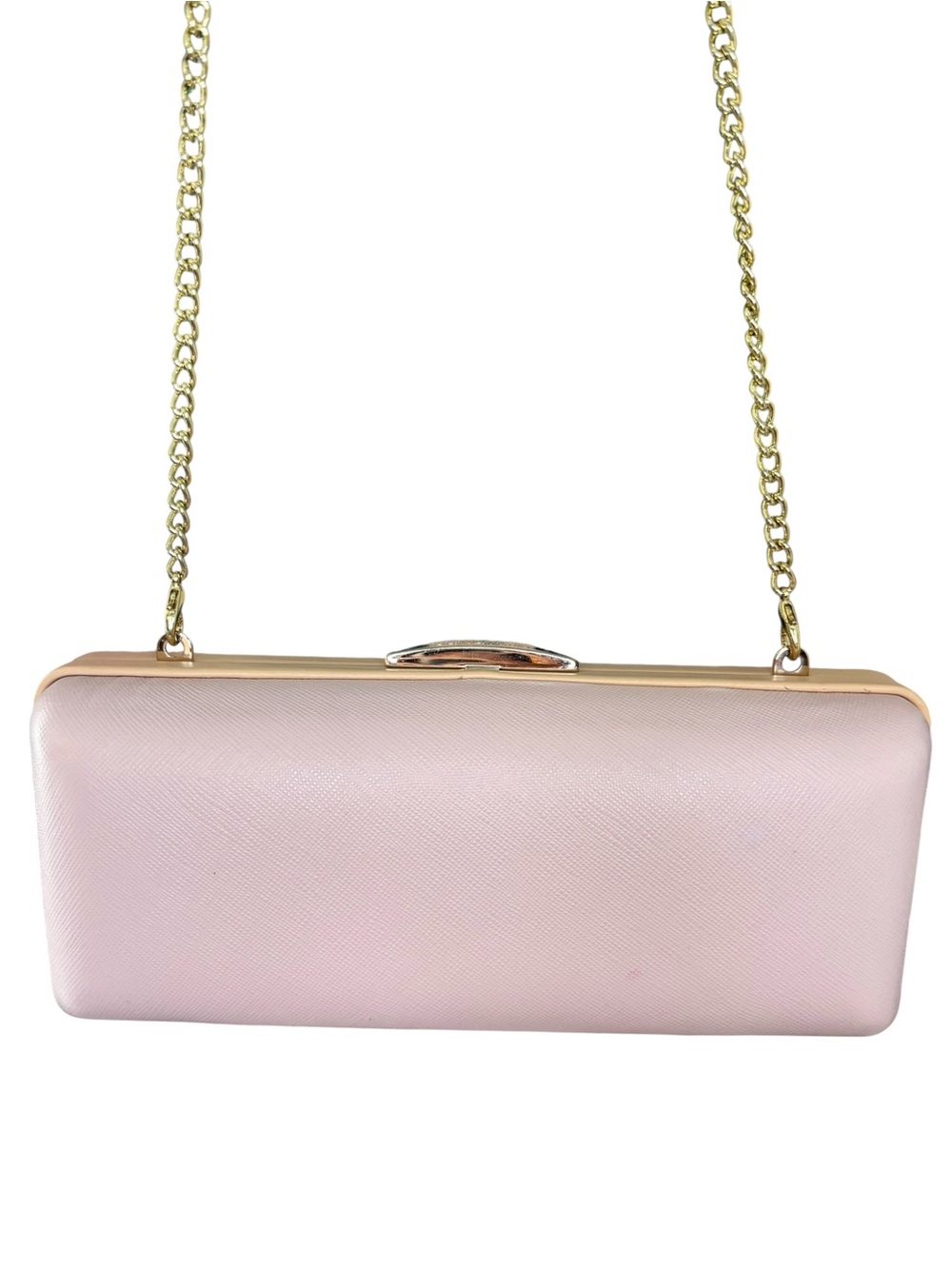 Coach Pink Saffiano Leather Clutch with Gold Chain - Picture 3 of 7